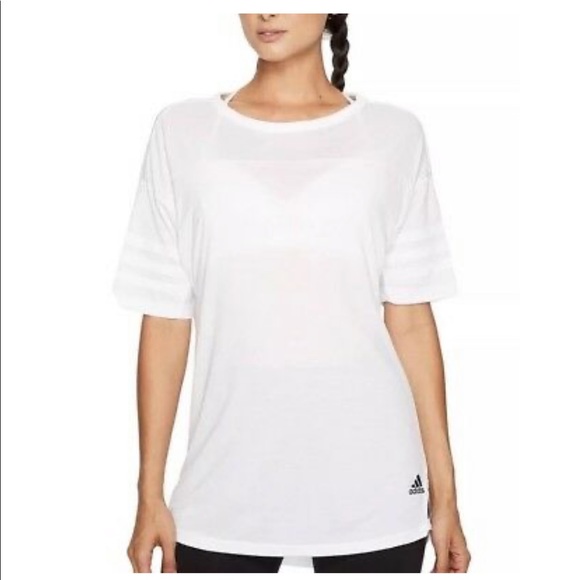 adidas Tops - White Adidas Shirt Sleeve Athletic T-Shirt